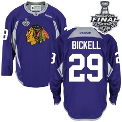 Bryan Bickell Chicago Blackhawks Reebok Authentic Purple Practice 2015 Stanley Cup Jersey