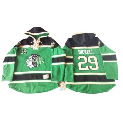 Bryan Bickell Chicago Blackhawks Premier Green Old Time Hockey St. Patrick's Day McNary Lace Hoodie Jersey
