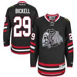 Youth Bryan Bickell Chicago Blackhawks Reebok Authentic White Black Skull 2014 Stadium Series Jersey