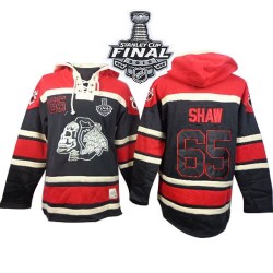 Andrew Shaw Chicago Blackhawks Authentic Black Old Time Hockey Sawyer Hooded Sweatshirt 2015 Stanley Cup Jersey