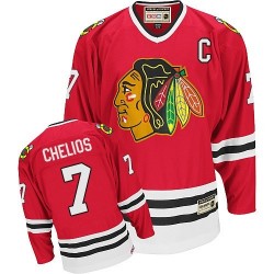 Chris Chelios Chicago Blackhawks CCM Authentic Red Throwback Jersey