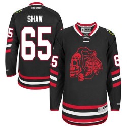 Andrew Shaw Chicago Blackhawks Reebok Authentic Black Red Skull 2014 Stadium Series Jersey