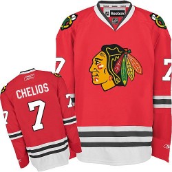 Chris Chelios Chicago Blackhawks Reebok Authentic Red Home Jersey
