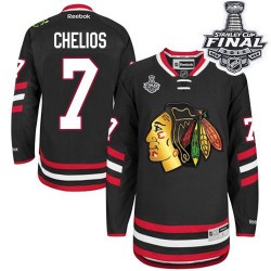 Chris Chelios Chicago Blackhawks Reebok Premier Black 2014 Stadium Series 2015 Stanley Cup Jersey
