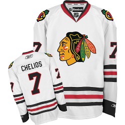 Chris Chelios Chicago Blackhawks Reebok Authentic White Away Jersey