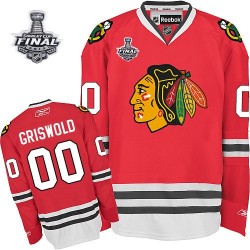 Clark Griswold Chicago Blackhawks Reebok Authentic Red 2013 Stanley Cup Champions Jersey