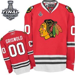 Clark Griswold Chicago Blackhawks Reebok Authentic Red Home 2015 Stanley Cup Jersey