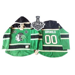 Clark Griswold Chicago Blackhawks Authentic Green Old Time Hockey St. Patrick's Day McNary Lace Hoodie 2015 Stanley Cup Jersey