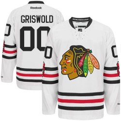 Clark Griswold Chicago Blackhawks Reebok Authentic White 2015 Winter Classic Jersey