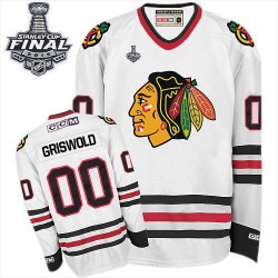 Clark Griswold Chicago Blackhawks CCM Premier White Throwback 2015 Stanley Cup Jersey