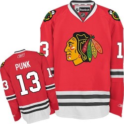 Youth CM Punk Chicago Blackhawks Reebok Authentic Red Home Jersey