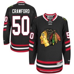 Corey Crawford Chicago Blackhawks Reebok Authentic Black 2014 Stadium Series Jersey
