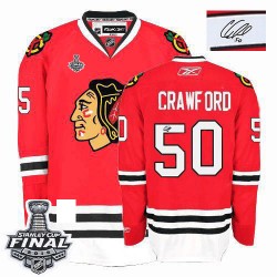 Corey Crawford Chicago Blackhawks Reebok Authentic Red Autographed Home 2015 Stanley Cup Jersey