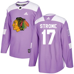 Youth Dylan Strome Chicago Blackhawks Adidas Authentic Purple Fights Cancer Practice Jersey