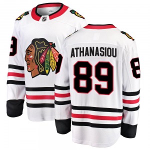 Andreas Athanasiou Chicago Blackhawks Fanatics Branded Breakaway White Away Jersey