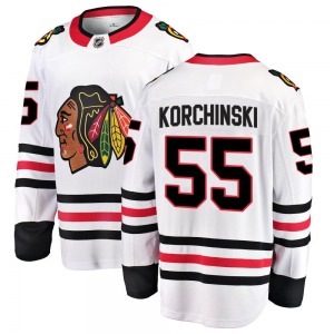 Kevin Korchinski Chicago Blackhawks Fanatics Branded Breakaway White Away Jersey