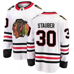 Jaxson Stauber Chicago Blackhawks Fanatics Branded Breakaway White Away Jersey