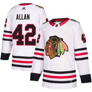 Youth Nolan Allan Chicago Blackhawks Adidas Authentic White Away Jersey