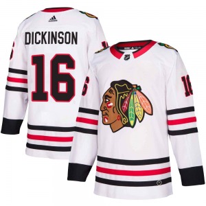 Youth Jason Dickinson Chicago Blackhawks Adidas Authentic White Away Jersey