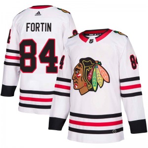 Youth Alexandre Fortin Chicago Blackhawks Adidas Authentic White Away Jersey