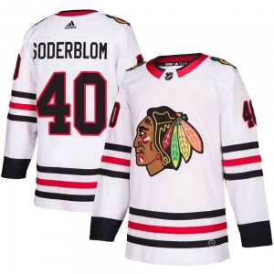Youth Arvid Soderblom Chicago Blackhawks Adidas Authentic White Away Jersey