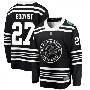 Adam Boqvist Chicago Blackhawks Fanatics Branded Breakaway Black 2019 Winter Classic Jersey
