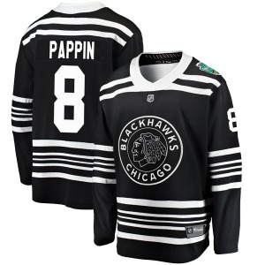 Jim Pappin Chicago Blackhawks Fanatics Branded Breakaway Black 2019 Winter Classic Jersey