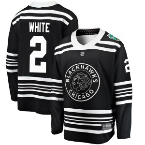 Bill White Chicago Blackhawks Fanatics Branded Breakaway White Black 2019 Winter Classic Jersey