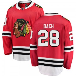 Youth Colton Dach Chicago Blackhawks Fanatics Branded Breakaway Red Home Jersey