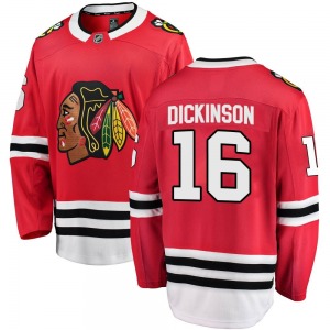 Youth Jason Dickinson Chicago Blackhawks Fanatics Branded Breakaway Red Home Jersey
