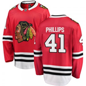 Youth Isaak Phillips Chicago Blackhawks Fanatics Branded Breakaway Red Home Jersey