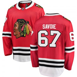 Youth Samuel Savoie Chicago Blackhawks Fanatics Branded Breakaway Red Home Jersey