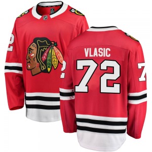 Youth Alex Vlasic Chicago Blackhawks Fanatics Branded Breakaway Red Home Jersey