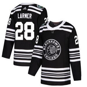 Steve Larmer Chicago Blackhawks Adidas Authentic Black 2019 Winter Classic Jersey