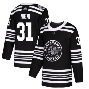 Antti Niemi Chicago Blackhawks Adidas Authentic Black 2019 Winter Classic Jersey