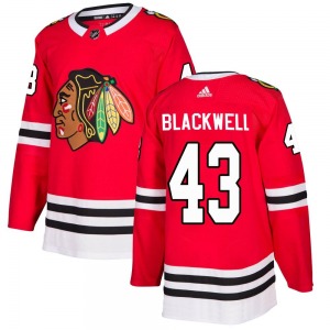 Colin Blackwell Chicago Blackhawks Adidas Authentic Black Red Home Jersey