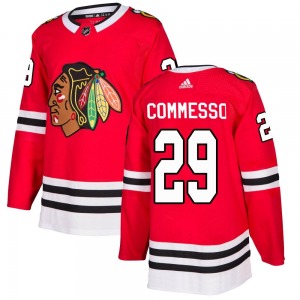 Drew Commesso Chicago Blackhawks Adidas Authentic Red Home Jersey