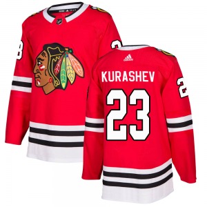 Philipp Kurashev Chicago Blackhawks Adidas Authentic Red Home Jersey