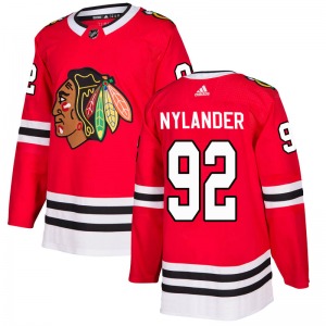 Alexander Nylander Chicago Blackhawks Adidas Authentic Red Home Jersey