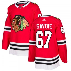 Samuel Savoie Chicago Blackhawks Adidas Authentic Red Home Jersey