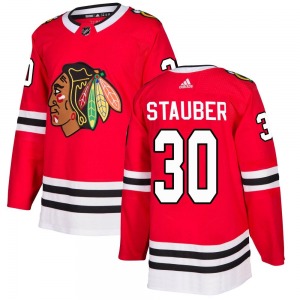 Jaxson Stauber Chicago Blackhawks Adidas Authentic Red Home Jersey