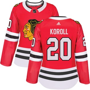 Women's Cliff Koroll Chicago Blackhawks Adidas Authentic Red Home Jersey