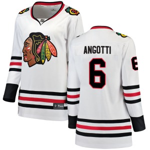 Women's Lou Angotti Chicago Blackhawks Fanatics Branded Breakaway White Away Jersey