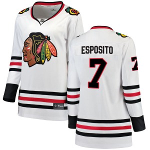 Women's Phil Esposito Chicago Blackhawks Fanatics Branded Breakaway White Away Jersey