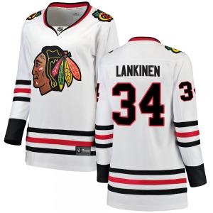 Women's Kevin Lankinen Chicago Blackhawks Fanatics Branded Breakaway White ized Away Jersey