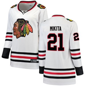 Women's Stan Mikita Chicago Blackhawks Fanatics Branded Breakaway White Away Jersey