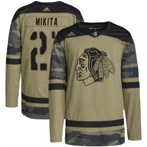Youth Stan Mikita Chicago Blackhawks Adidas Authentic Camo Military Appreciation Practice Jersey
