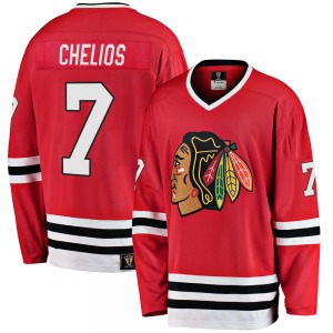 Youth Chris Chelios Chicago Blackhawks Fanatics Branded Premier Red Breakaway Heritage Jersey