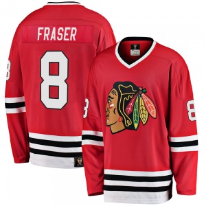 Youth Curt Fraser Chicago Blackhawks Fanatics Branded Premier Red Breakaway Heritage Jersey