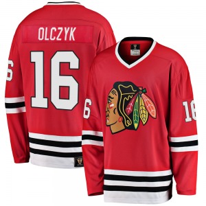 Youth Ed Olczyk Chicago Blackhawks Fanatics Branded Premier Red Breakaway Heritage Jersey